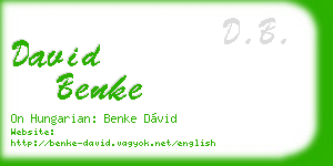 david benke business card